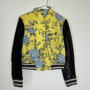 Rag & Bone Cambridge floral leather bomber